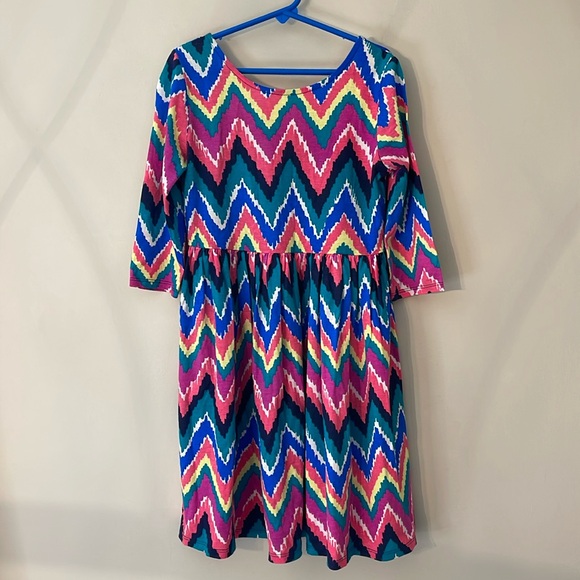 Lilly Pulitzer Girls Mini Evelyn dress - Multi Hearts a Flutter Size Large 10-12 - Picture 2 of 16